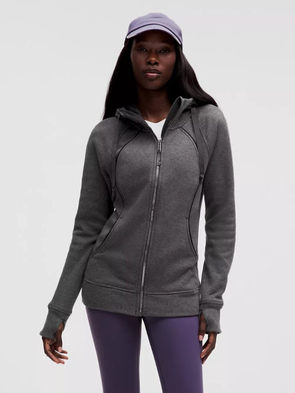 Lululemon Scuba Full-Zip Hoodie *Plush in Heathered Black, women’s size 12